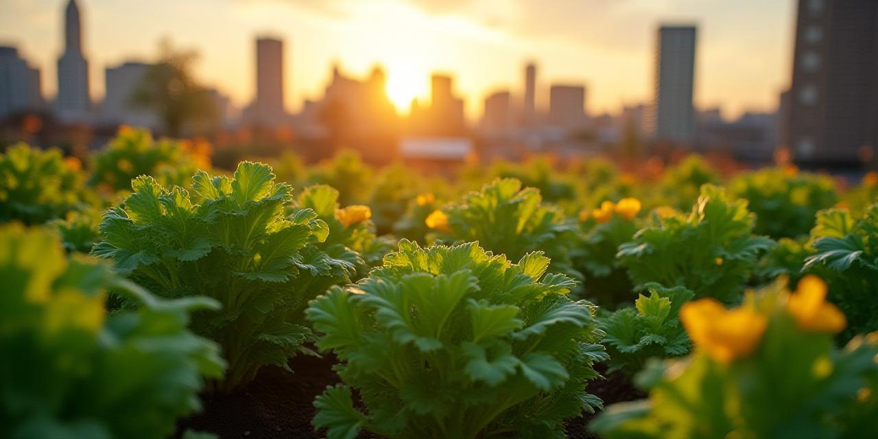 Lush organic garden in New York