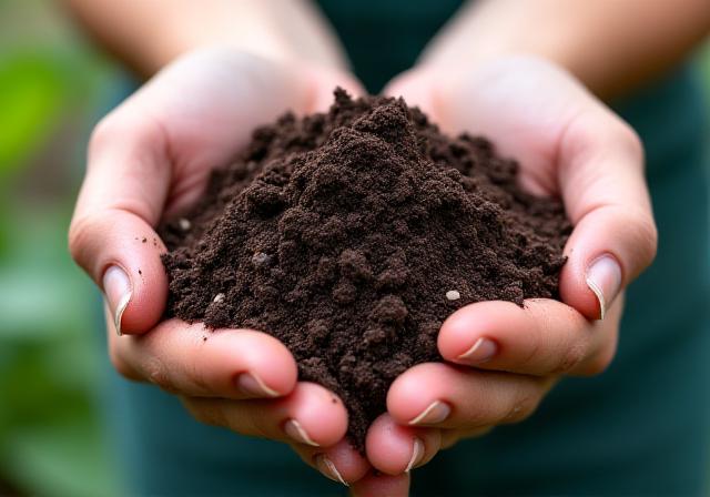 Gardening expert analyzing soil quality