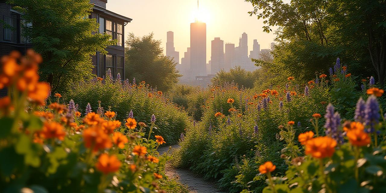 Lush organic garden in New York